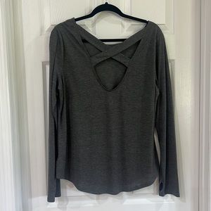 Gray lightweight long sleeve tee